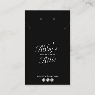 Modern Earring and Necklace Jewellery Display Blac Business Card