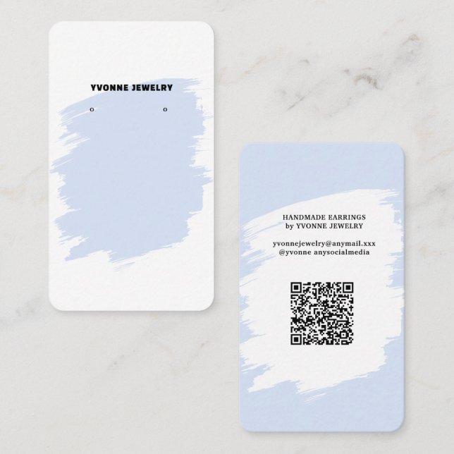 Modern Earring Display  Business Card (Front/Back)