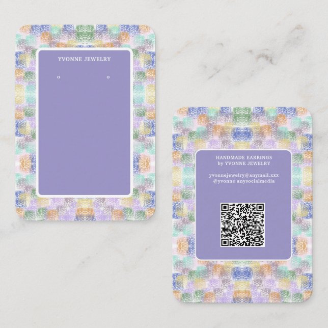  Modern Earring Display  Business Card (Front/Back)