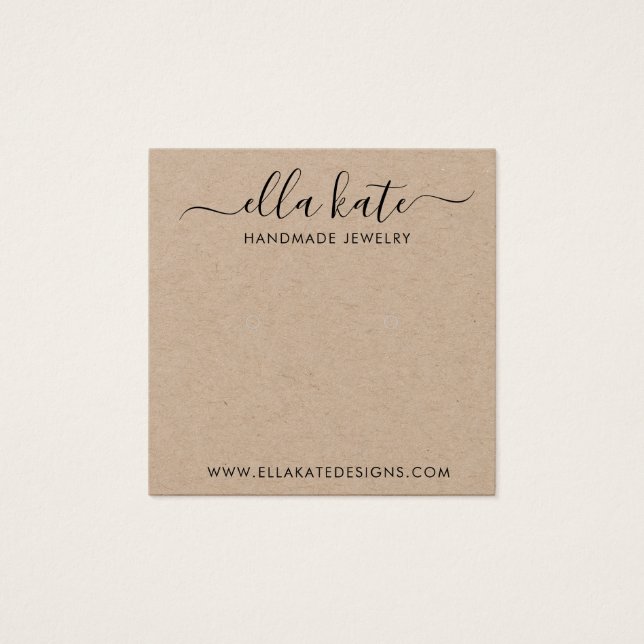 Modern Earring Display Card (Front)