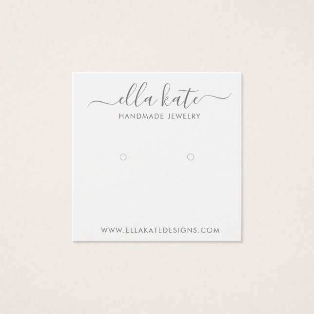 Modern Earring Display Card (Front)