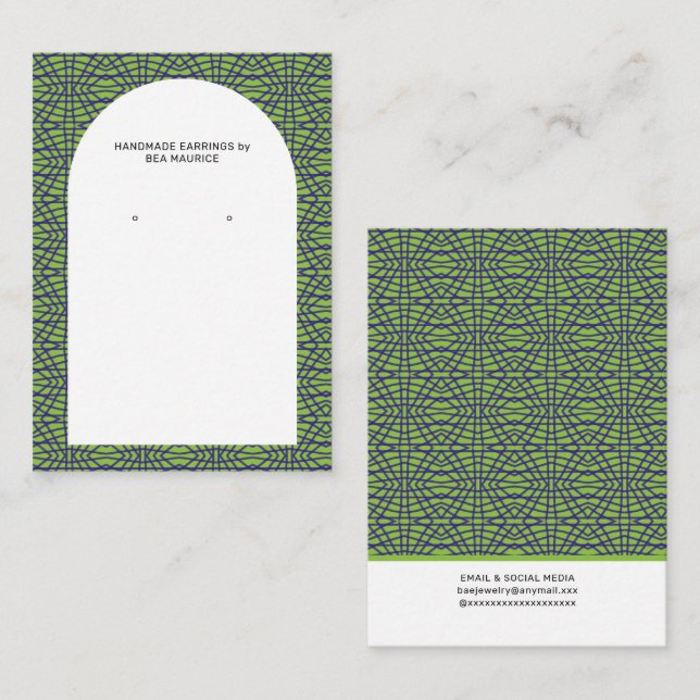  Modern Earring Display Holder Business Card (Front/Back)
