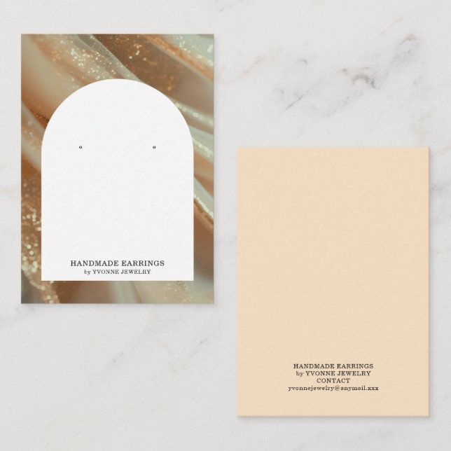 Modern Earring Display Holder Business Card (Front/Back)