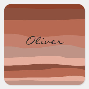 Modern Earth Tone Desert Square Sticker
