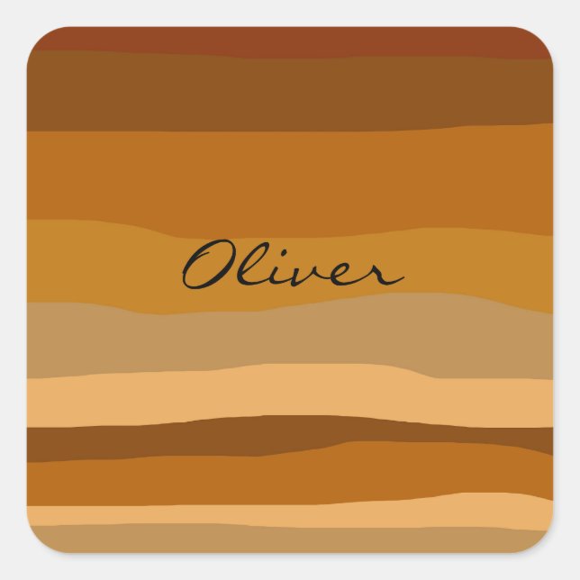 Modern Earth Tone Desert Square Sticker (Front)