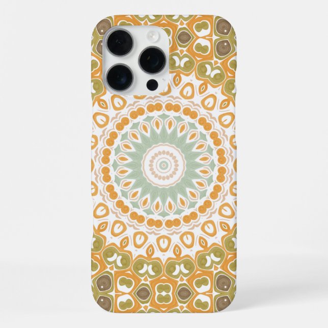 Modern Earth Tone Mandala Pattern iPhone Case (Back)