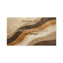 Modern Earth Tones Real Estate Agent Business Card