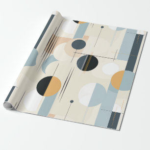 Modern Earthy Abstract Geometric Neutral (1) Wrapping Paper