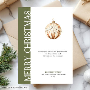 Modern Earthy Colors Christmas Tree Greeting Card