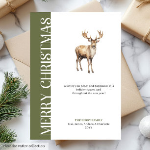Modern Earthy Colors Minimalist Holiday Greeting
