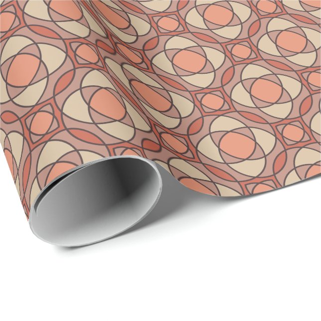 Modern Earthy Mosaic Designer Gift Wrap (Roll Corner)