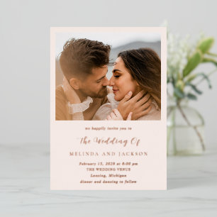 Modern Earthy Neutral Photo Wedding