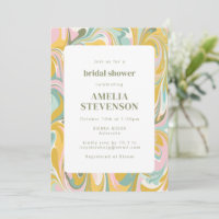 Modern Earthy Pastel Abstract Marble Bridal Shower
