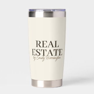 Modern Earthy Real Estate Agent Insulated Tumbler