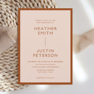 Modern Earthy Terracotta Wedding Invitations