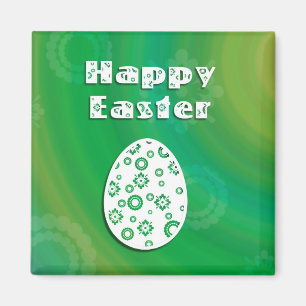 Modern Easter Egg Retro Paper Art Magnet