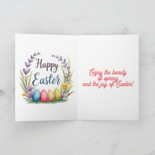 Modern Easter Eggs Beautiful Collection Holiday Card
