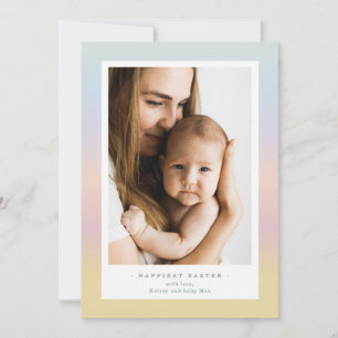 Modern Easter Family Photo Card   Soft Pastels