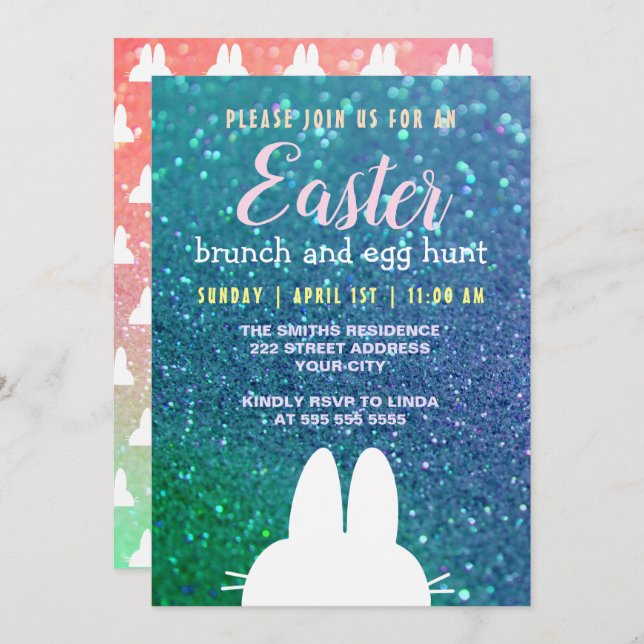 Modern Easter Invitation (Front/Back)