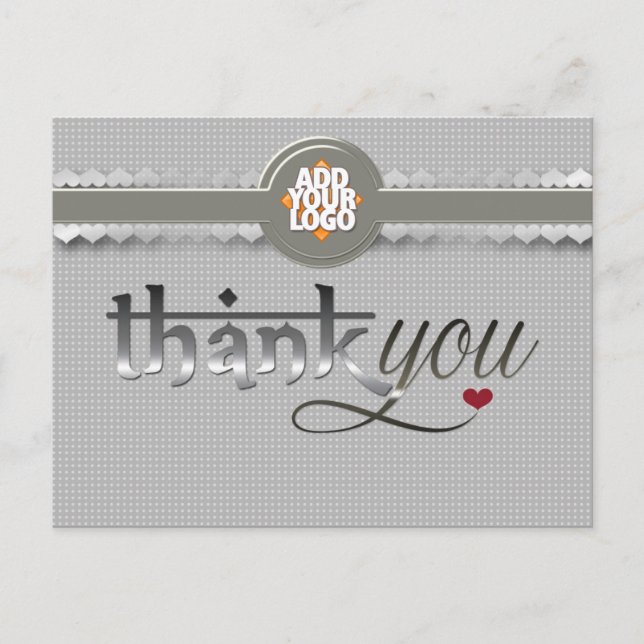 Modern Eastern Love Fusion Thank You Postcard (Front)