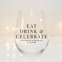 Modern Eat Drink Celebrate Wedding