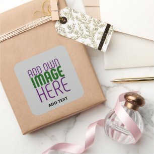 MODERN EDITABLE ASH IMAGE TEXT TEMPLATE GIFTING SQUARE STICKER