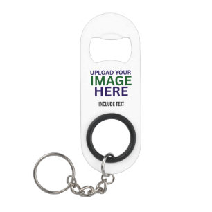 Modern Editable Black Text Keychain Bottle Opener