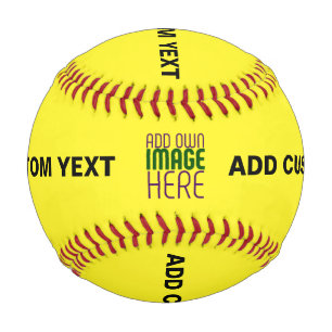 MODERN EDITABLE BRIGHT YELLOW IMAGE TEXT TEMPLATE BASEBALL