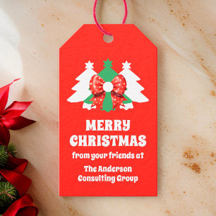 Modern Editable Business Christmas Holiday Gift Tags