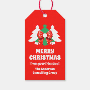 Modern Editable Business Logo Christmas Holiday Gift Tags