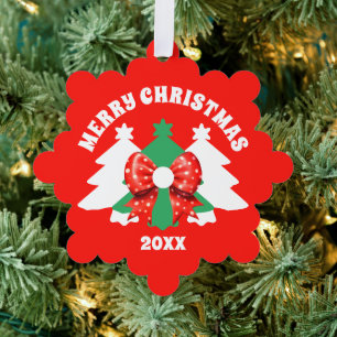 Modern Editable Business Logo Christmas Trees Tree Decoration Card