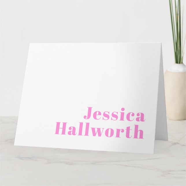 Modern Editable Business Name or First & Last Name Card (Front)