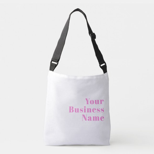 Modern Editable Business Name or First & Last Name Crossbody Bag (Front)