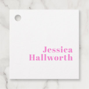Modern Editable Business Name or First & Last Name Favour Tags