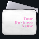 Modern Editable Business Name or First & Last Name Laptop Sleeve<br><div class="desc">Stylish modern business name or other text,  edit as you like!</div>
