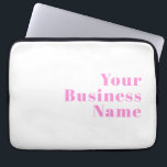 Modern Editable Business Name or First & Last Name Laptop Sleeve<br><div class="desc">Stylish modern business name or other text,  edit as you like!</div>