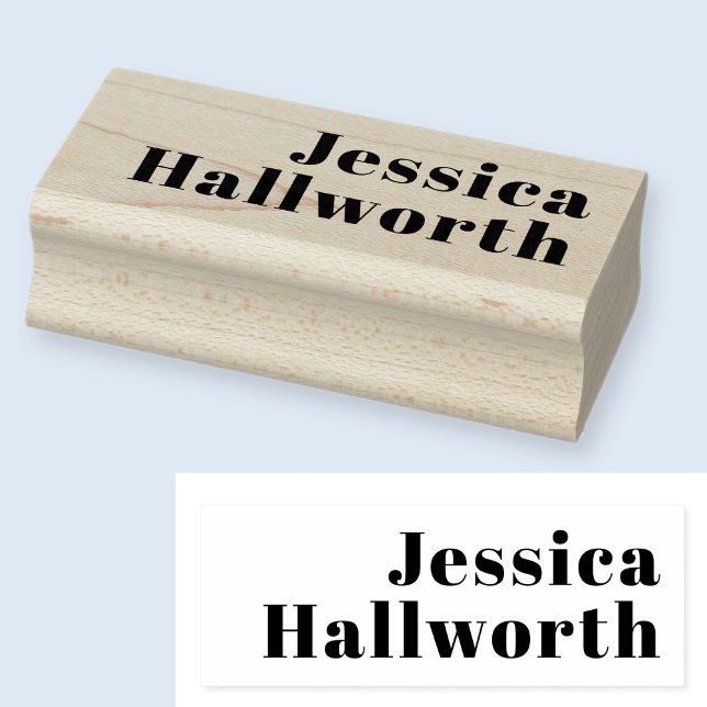 Modern Editable Business Name or First & Last Name Rubber Stamp (Creator Uploaded)