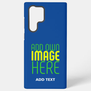 MODERN EDITABLE COBALT BLUE IMAGE TEXT TEMPLATE SAMSUNG GALAXY CASE