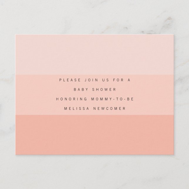 Modern EDITABLE Colour Block Baby Shower Invitatio Announcement Postcard (Front)