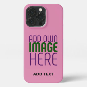 MODERN EDITABLE CUTE HOT PINK IMAGE TEXT TEMPLATE iPhone 13 PRO CASE