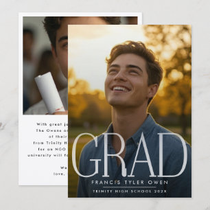 Modern Editable High School Photo Graduation Announcement