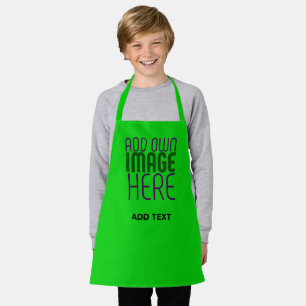 MODERN EDITABLE LIME GREEN IMAGE TEXT TEMPLATE APRON