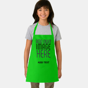 MODERN EDITABLE LIME GREEN IMAGE TEXT TEMPLATE APRON