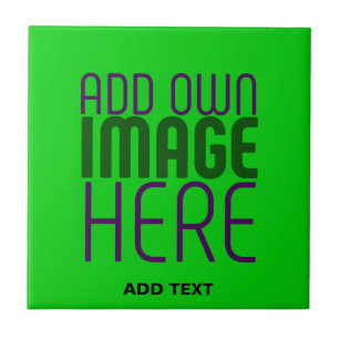 MODERN EDITABLE LIME GREEN IMAGE TEXT TEMPLATE TILE