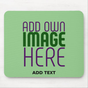 MODERN EDITABLE MINT GREEN IMAGE TEXT TEMPLATE MOUSE PAD