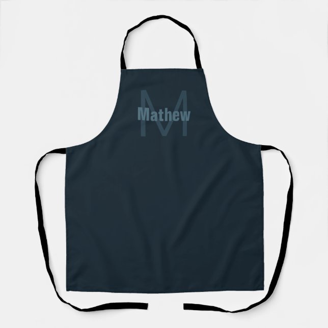 Modern Editable Name Apron (Front)