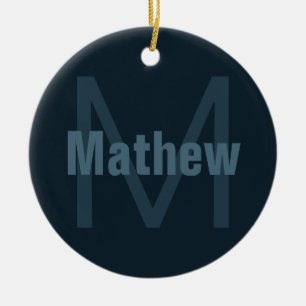 Modern Editable Name Ceramic Tree Decoration