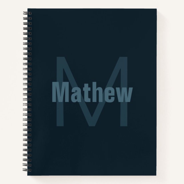 Modern Editable Name Notebook (Front)