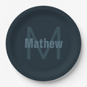 Modern Editable Name Paper Plate