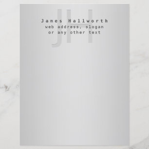 Modern Editable Name & Slogan   Grey Gradient 